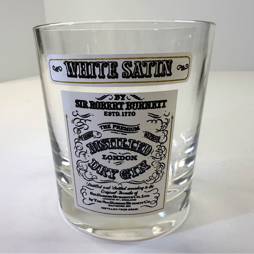 Sir Robert Burnett White Satin Gin Glass 8 Ounce Capacity
